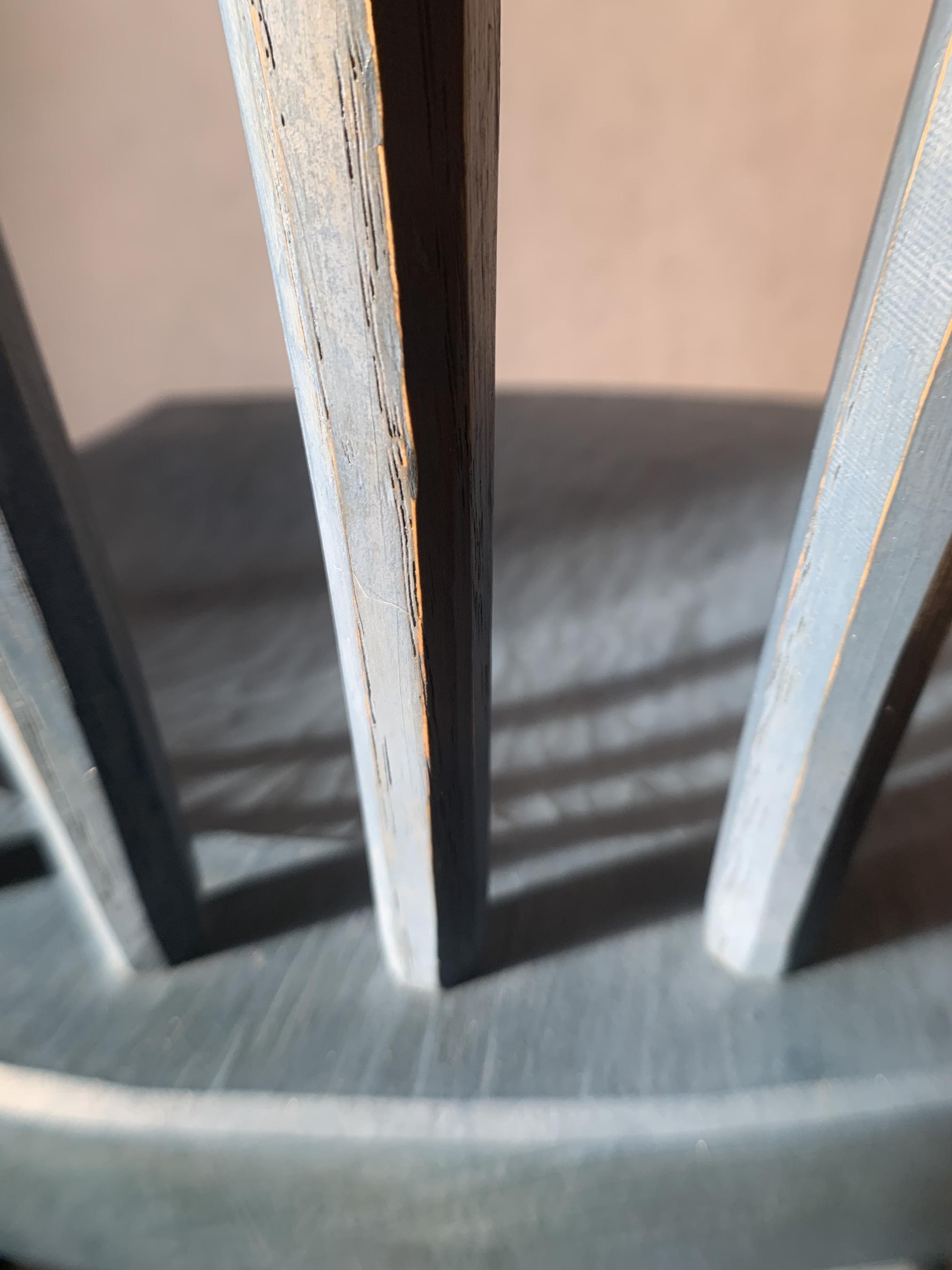 painted chair in dramatic light