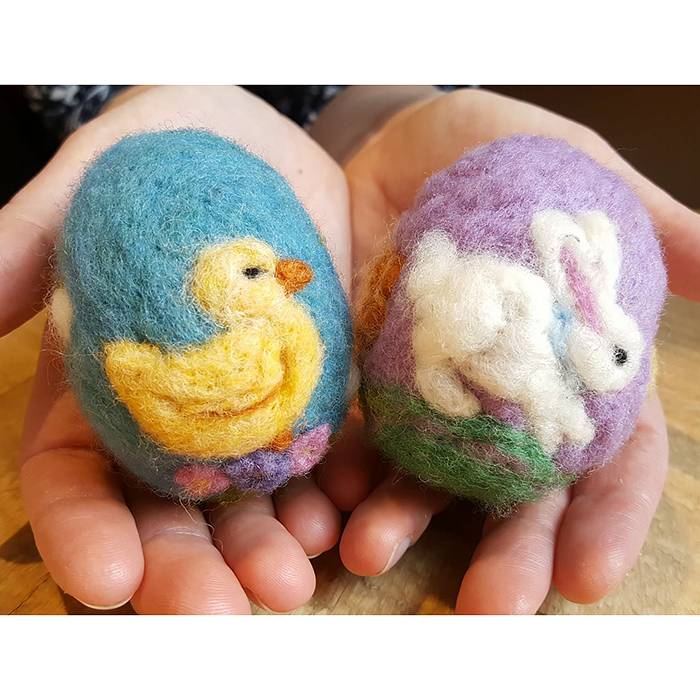 Teaser image for Needle Felted Easter Eggs: Online Course