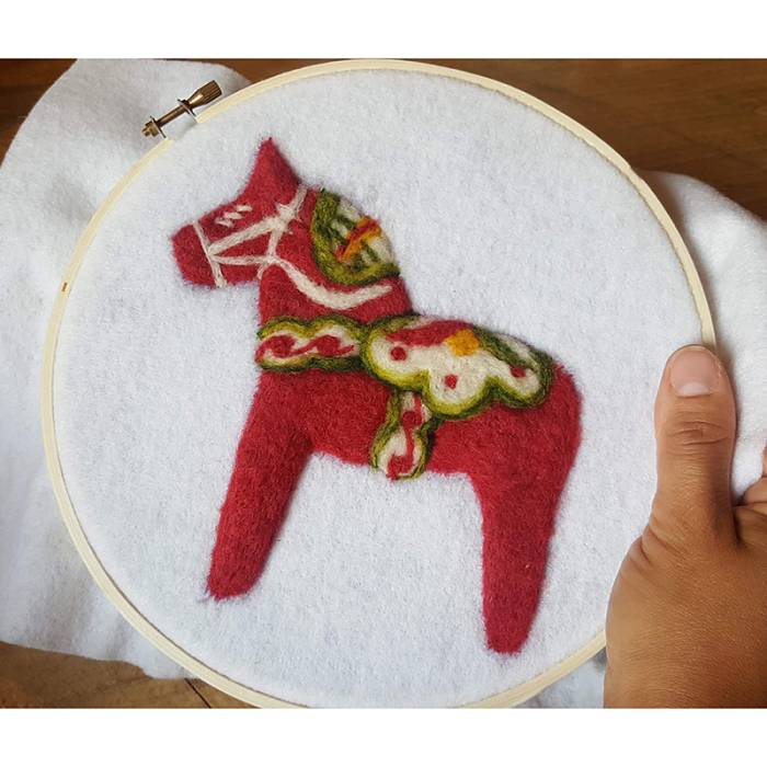 Teaser image for Painting with Wool: Dala Horse Online Course