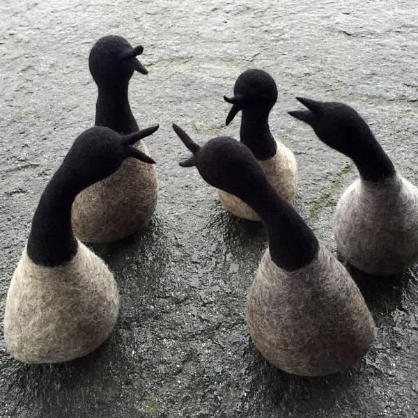Felted geese