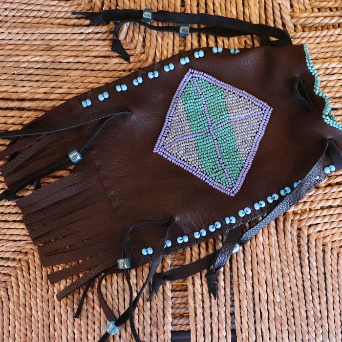 Teaser image for  Leather Bag with Anishinaabe-Style Beadwork