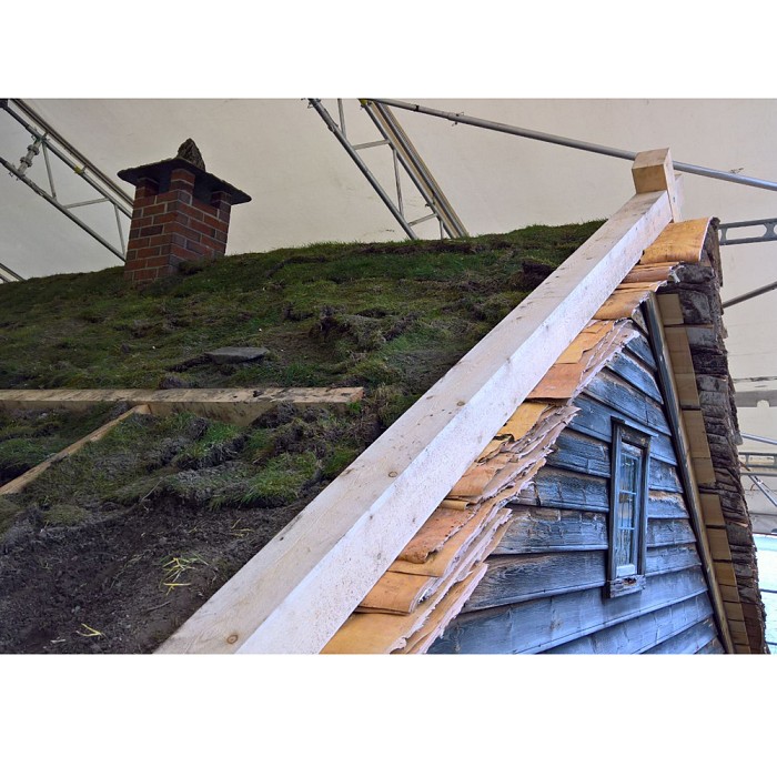 Teaser image for Building a Traditional Norwegian Storage Building: Birch Bark and Sod Roof