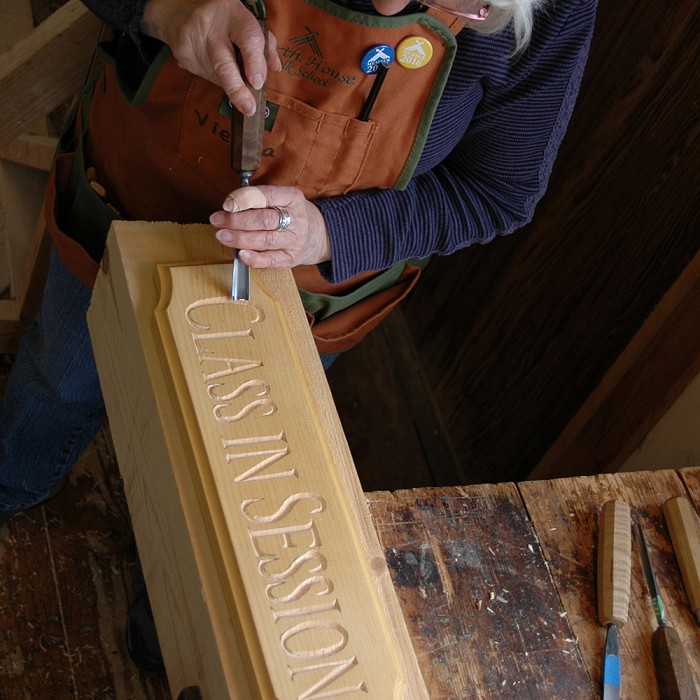 Teaser image for Carve Signs for Campus: Incised Letter Carving Service Learning Session