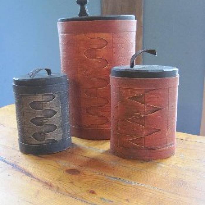 Teaser image for Swedish Decorated Birch Bark Canisters
