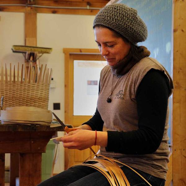 North House Folk School photo of instructor, April Ogimaakwe Stone