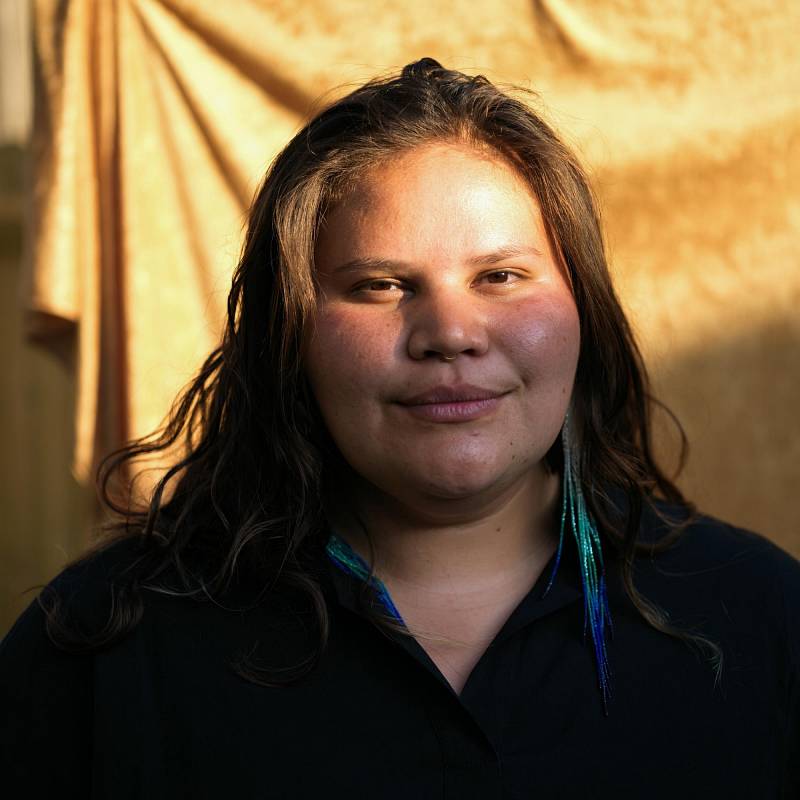 North House Folk School photo of instructor, Delaney Keshena